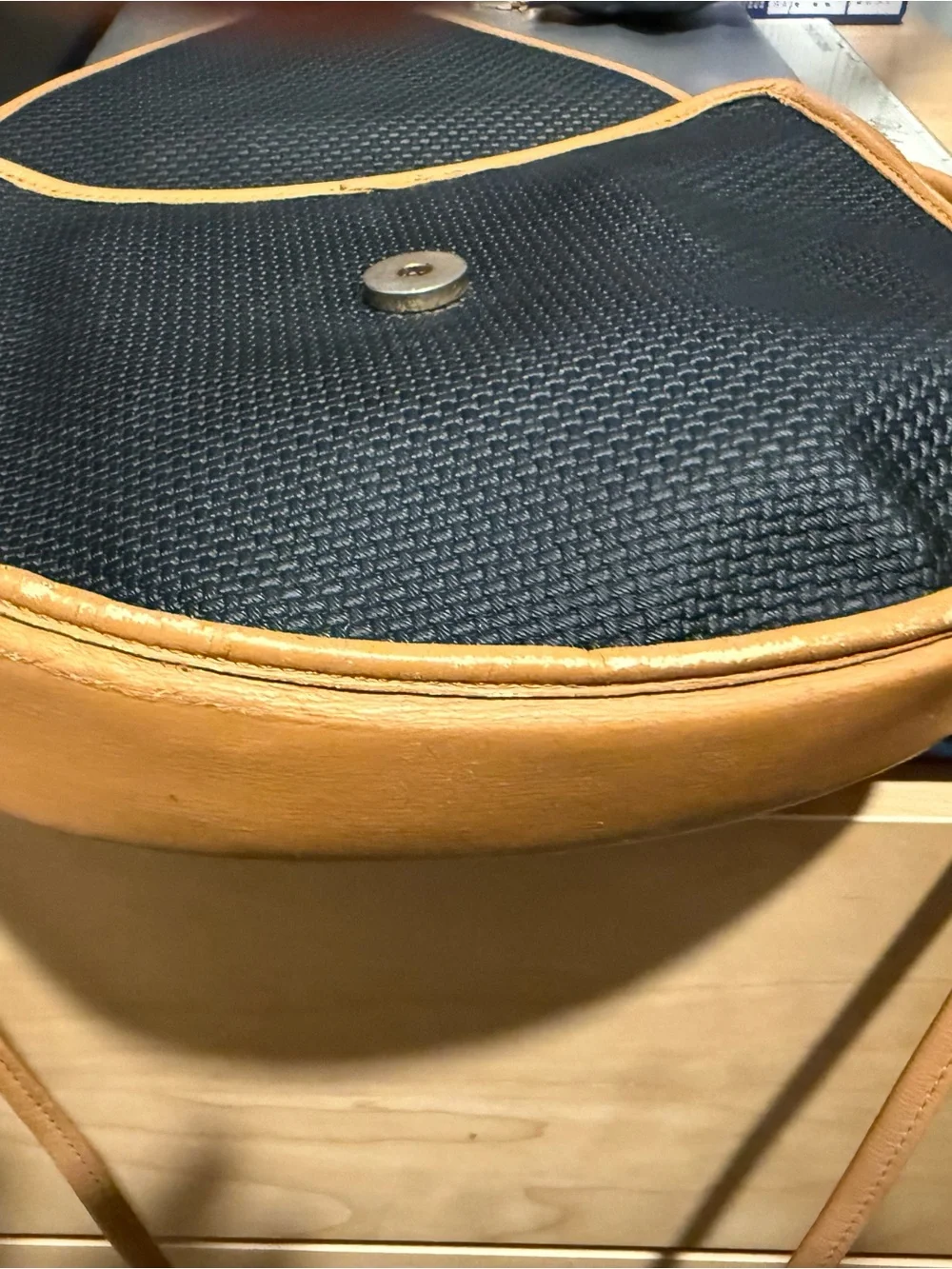 Yves Saint Laurent Black and Tan Crossbody Bag